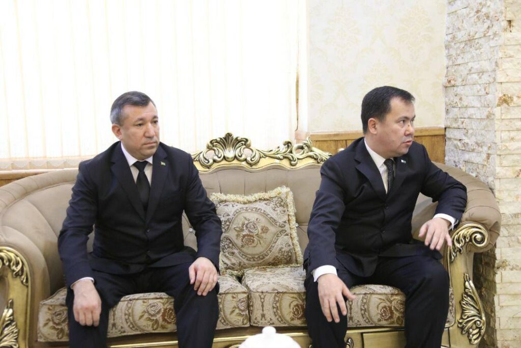 Turkmenistan officials meeting with the governor of Herat on Thursday, June 9, 2022.